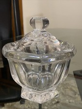 baccarat bonbonnière antica in cristallo, anni 50 marchio originale