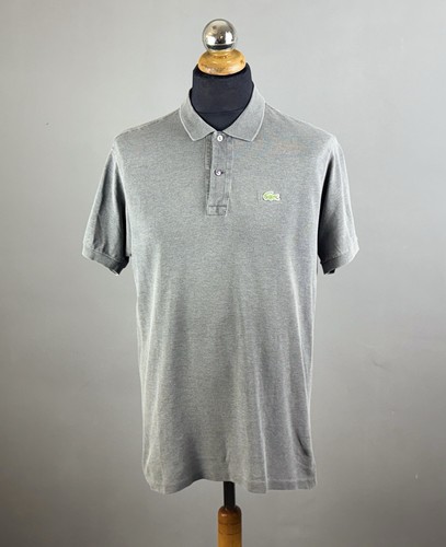 Polo lacoste grigia cotone - polo,
