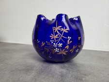 Vaso IN Vetro Blu Motivo