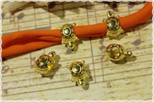 10pz charm tartaruga color oro