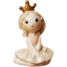 Ballerina seduta piccola porcellana 5x4x7 cm bomboniera idea regalo nascita batt