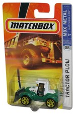 Matchbox MBX Metal (2007) Trattore Verde E Bianco Con Aratro Giocattolo #55