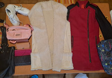 Lotto stock x mercatino abbigliamento donna cappotti borse portafogli USATO 10pz