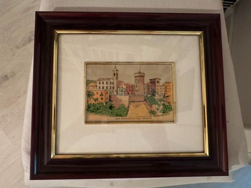 Quadretto foglia oro - , con