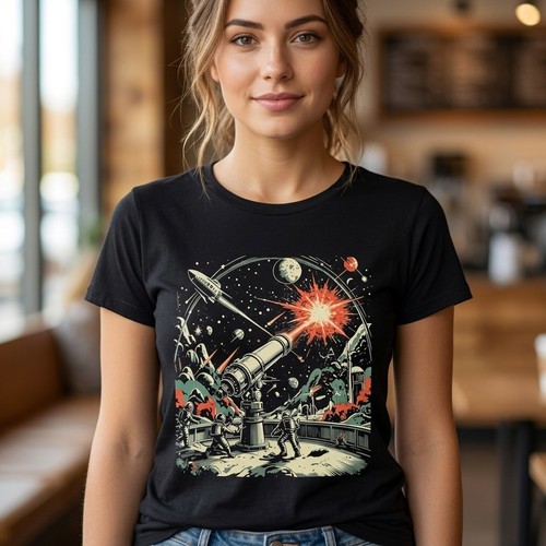 Shirt grafica retro space - t-shirt,
