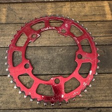 Catena vintage Sakae SR BMX 46T rossa 110 BCD 5 bulloni 46 denti vecchia scuola anni 80