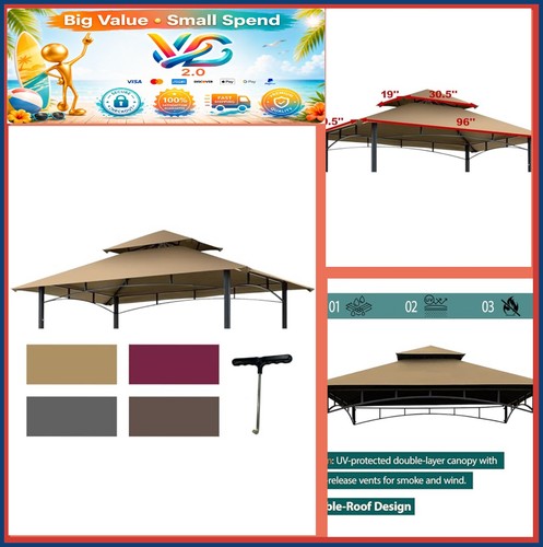 Nuovo 8x5 gazebo bbq - nuovo,