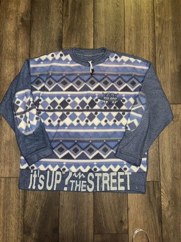 Vintage zig zag ski - zag, fleece