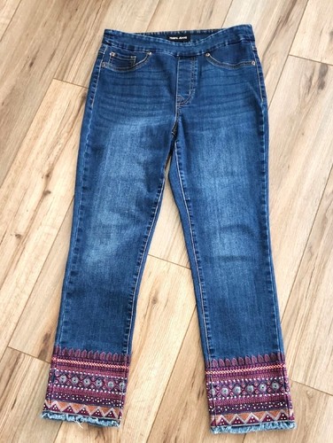 Jeans tribali donna blu scuro