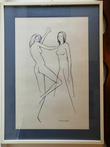 Quadro con cornice coppia - quadro,