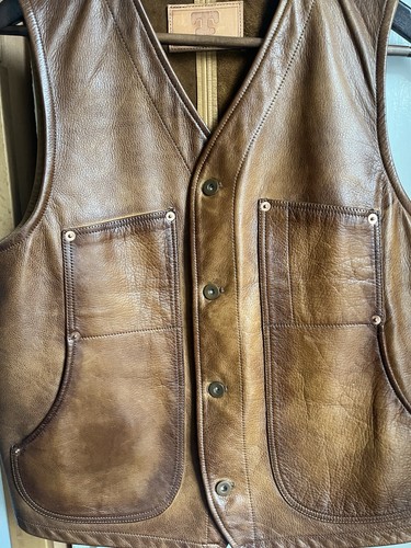 Gilet pelle tellason - tellason, taglia