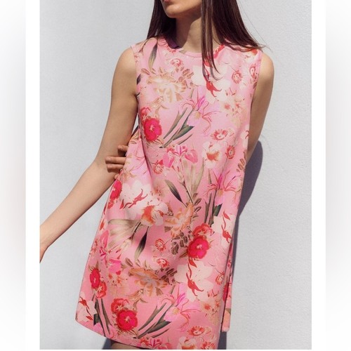 Mini abito zara floreale rosa - mini,