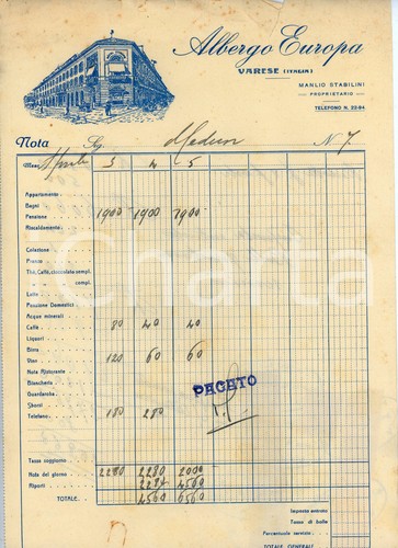 1948 varese albergo - varese,