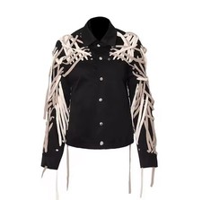 Jacket Lace Rick Mega Black Fashion Owens Bottom Gabardine Unisex 