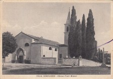 CARTOLINA *34 VILLA VERUCCHIO RIMINI CHIESA FRATI MINORE MEMORIA VIAGGIATA 1953