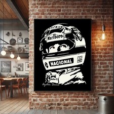 Poster Ayrton Senna Black Edition Formula Racing Legend Art Print F1 regalo fan