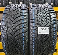 2x Gomme Invernali Maxxis 215/50 R17 95V XL M+S PNEUMATICI USATI 2155017