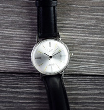 Vintage Men's Wrist Watch NOS Poljot De LUXE Ultra Slim Soviet Watch 23 Jewels