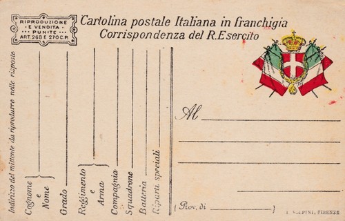 Regno cartolina postale - postale, in