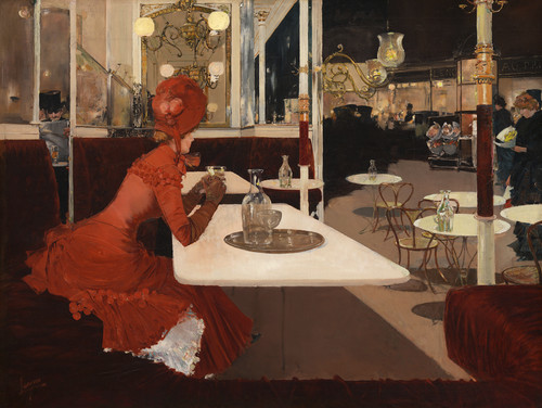 Nel caffè fernand lungren - caffè, |
