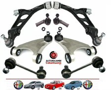 KIT 4 BRACCI SOSPENSIONE ANTERIORI SUP+INF+2 BIELLETTE+2 TESTINE ALFA 147 156 GT