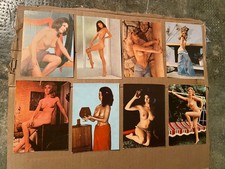 lotto 8 vecchie cartoline pin up