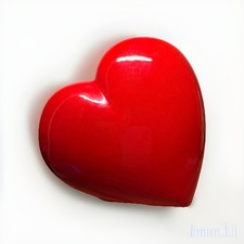 Fioriera cuore ceramica rossa