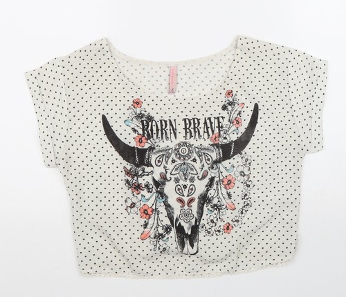 Shirt bianca cropped bershka - bianca,