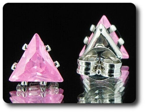 Orecchini zaffiro rosa 2x6 - orecchini,