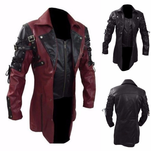 Rave jacket men gothic pu - jacket,