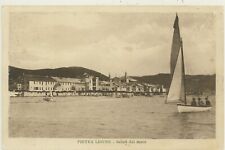 PIETRA LIGURE -SAVONA -SALUTI DAL MARE BARCA ANIMATA 1927 CARTOLINA