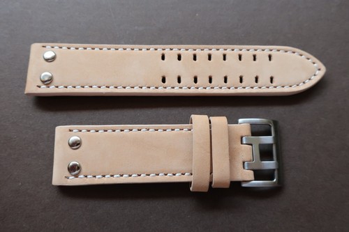 Natural leather strap 22mm - eu,