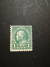 Francobollo Stati uniti d'America 1 Franklin verde scuro