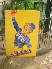 Vecchia insegna in latta Pez Peppermint Caramelle Pin-Up Girl Eduard Haas 1961 culto rara!