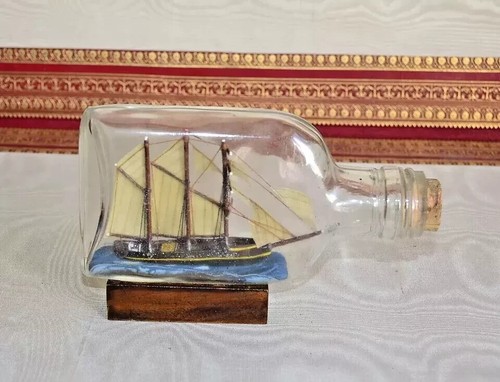 Vintage ship bottle - ship,
