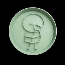 Cuore bimbo idea san valentino cookie cutter formina tagliabiscotti con manico