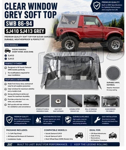 Soft top grigio finestrino