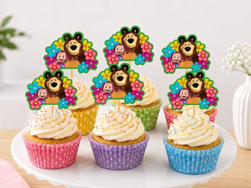 Topper per cupcake - masha, e