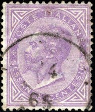 Regno - 1863 - 60 cent. lilla