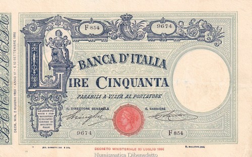 Regno lire barbetti - 50,