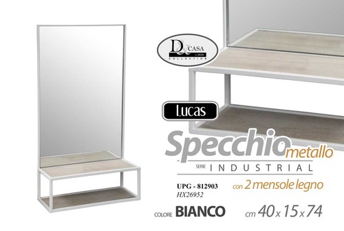 Specchio doppia mensola parete - mensola,