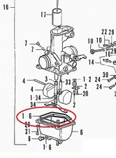 4 o-ring vaschette carburatori