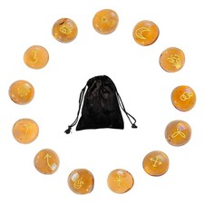 13x Set di rune Rune in vetro