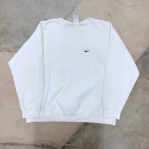 Felpa girocollo nike bianca - nike,