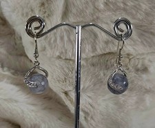 Orecchini in Quarzo Grigio, Swarovsky e Argento 925 