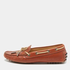 Tods Brown Leather Gommino Bow