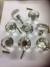 8 maniglie in vetro shabby