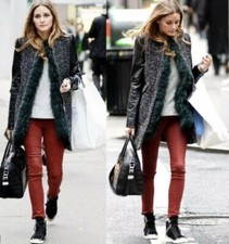 ORA 29€! ~ CAPPOTTO BOUCLE MANICA PELLE OLIVIA PALERMO PREFERITO BLOGGER ~ ZARA ~