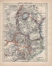 1902 map africa centrale - map, est