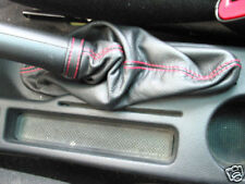 alfa romeo 147 cuffia freno a mano realizzata in pelle nera cuciture rosse